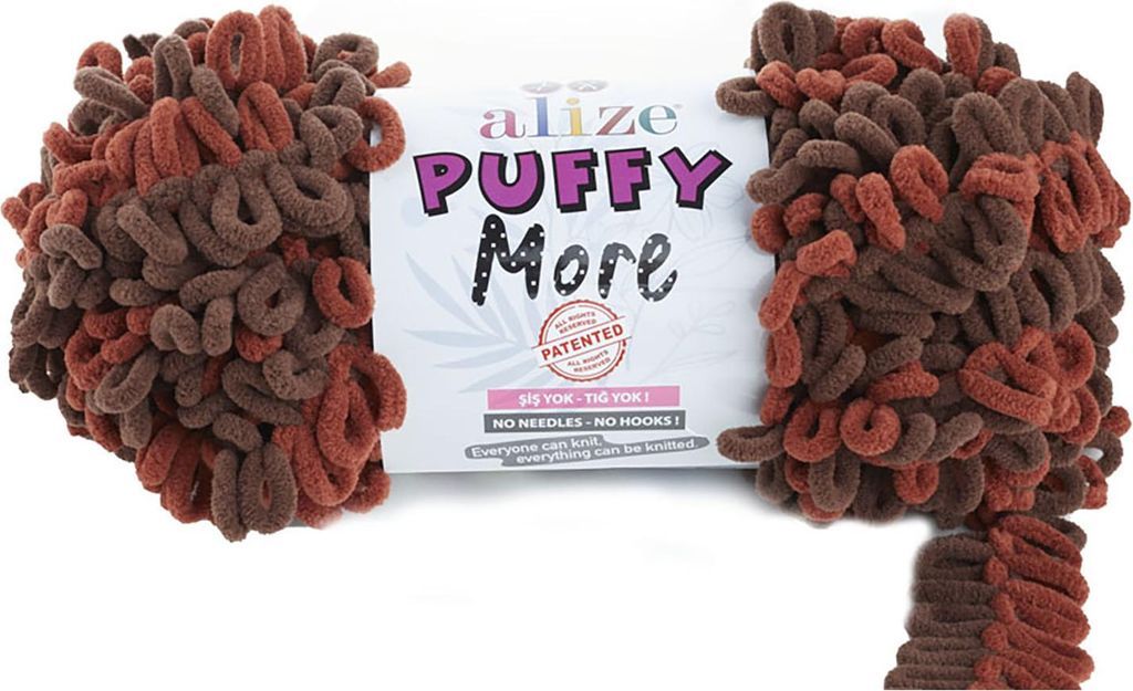 150g Strickgarn Alize Puffy More Color, Fingerstrick-Wolle ohne Nadel Farbwahl