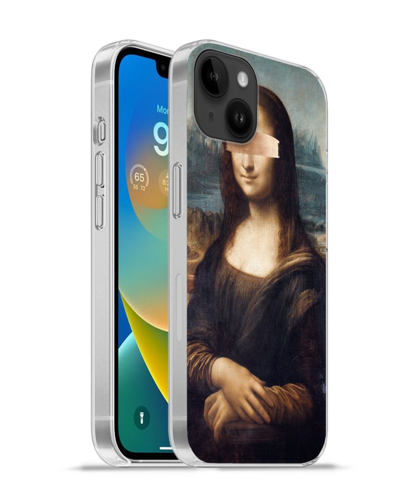 MuchoWow Handyhülle Schutzhülle Hülle für Apple iPhone 14 Plus - Soft case Mona Lisa - Gemälde - Farbe Silikon Softcase Handy Hülle - Abbil...