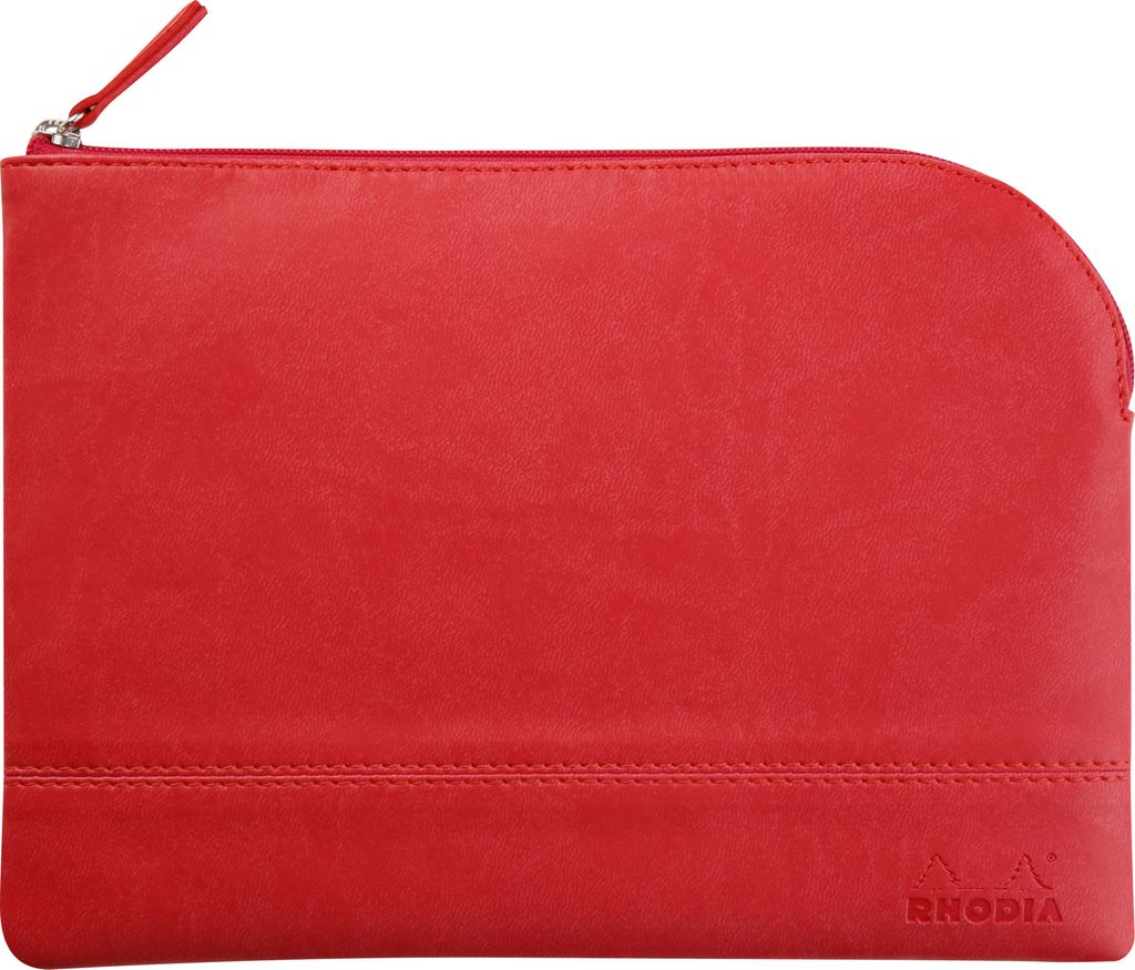 Rhodia Rhodiarama Etui aus Kunstleder Reißverschluss, 16x22 cm Koralle 116645C