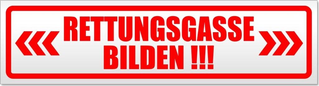 Rettungsgasse bilden Magnetschild Schild magnetisch