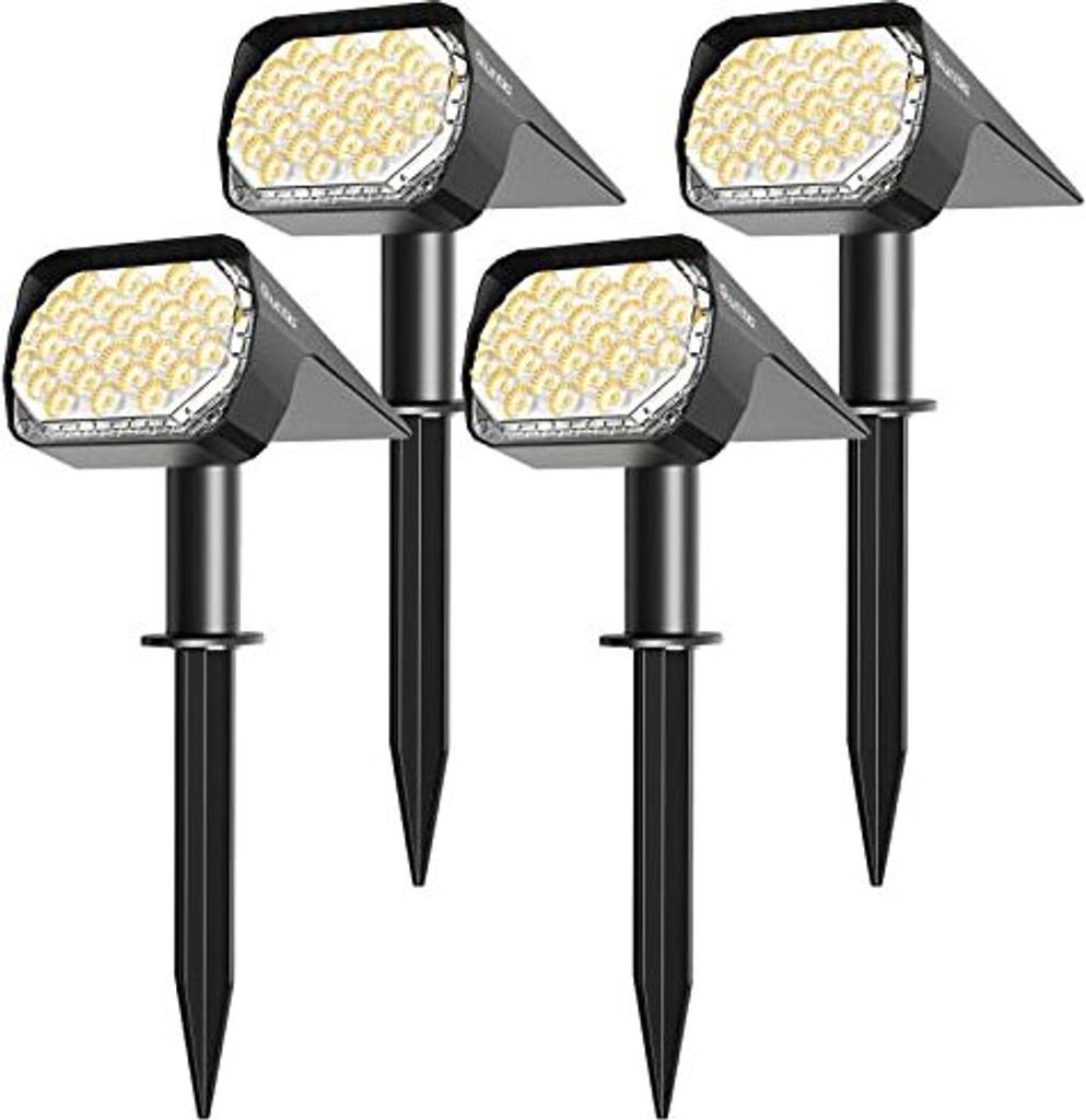 Quntis Solar Spotlight Outdoor -Gebrauch, IP65 wasserdichte Leuchten im Freien, Garten, 2 in 1 Flecken, Garten -Scheinwerfer, Beleuchtung, Wandleuchte