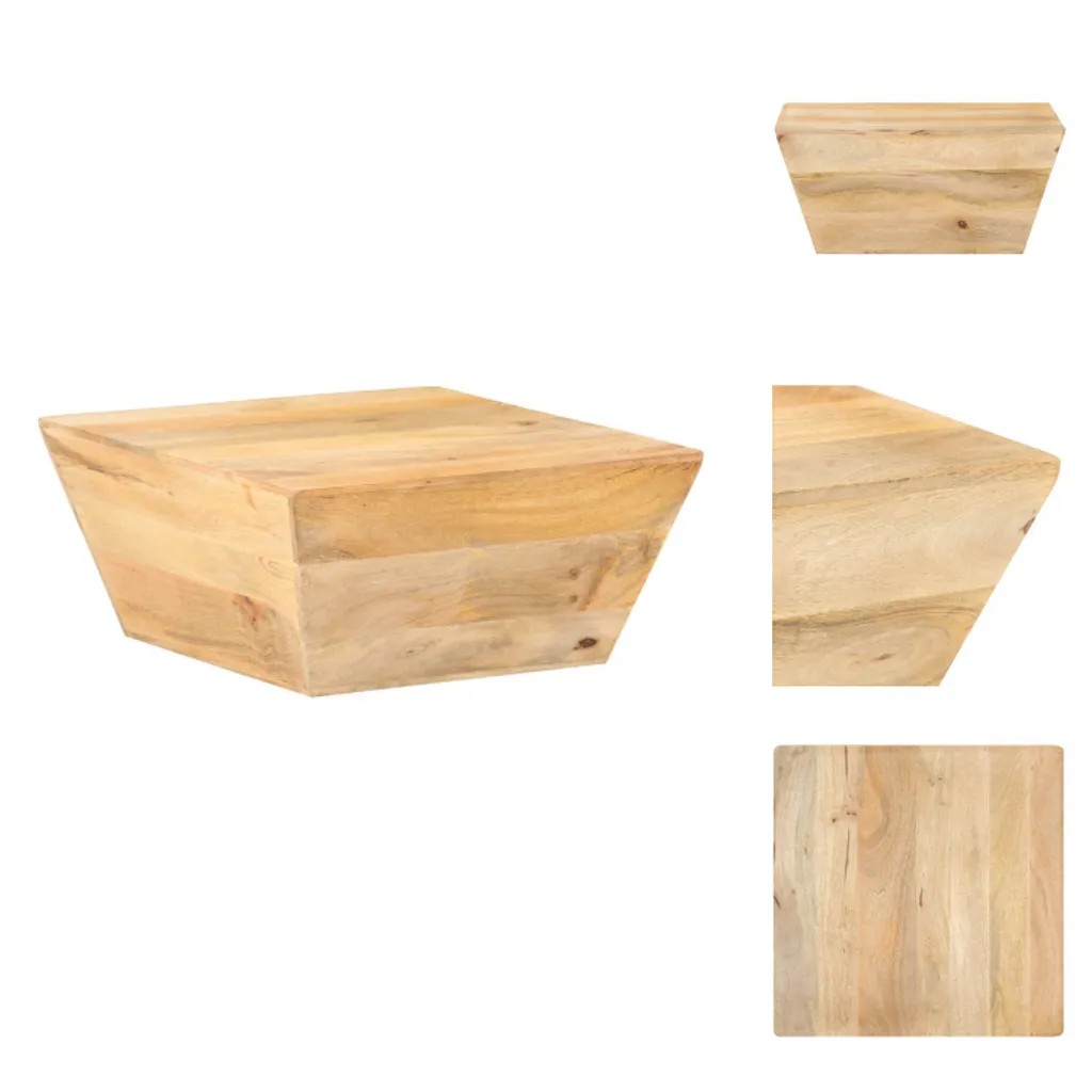 vidaXL Table Basse en Forme de V 66x66x30 cm en Bois de Manguier Massif