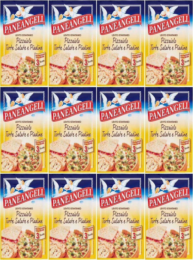 12x Paneangeli Lievito Pizzaiolo Torte Salate e Piadine istant hefe Mischung ( 3 x 15g ) Italienische Hefe