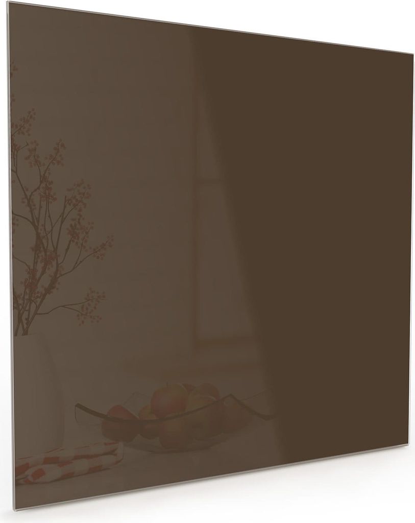 Küchenrückwand Spritzschutz Glas mit Motiv Dunkelbrauner Hintergrund 40 x 40 cm