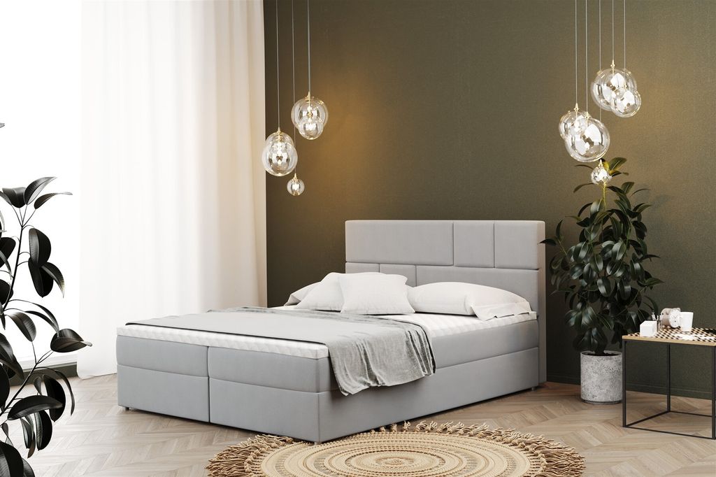Boxspringbett Schlafzimmerbett CALVIN 200x200cm in div. Farbvarianten