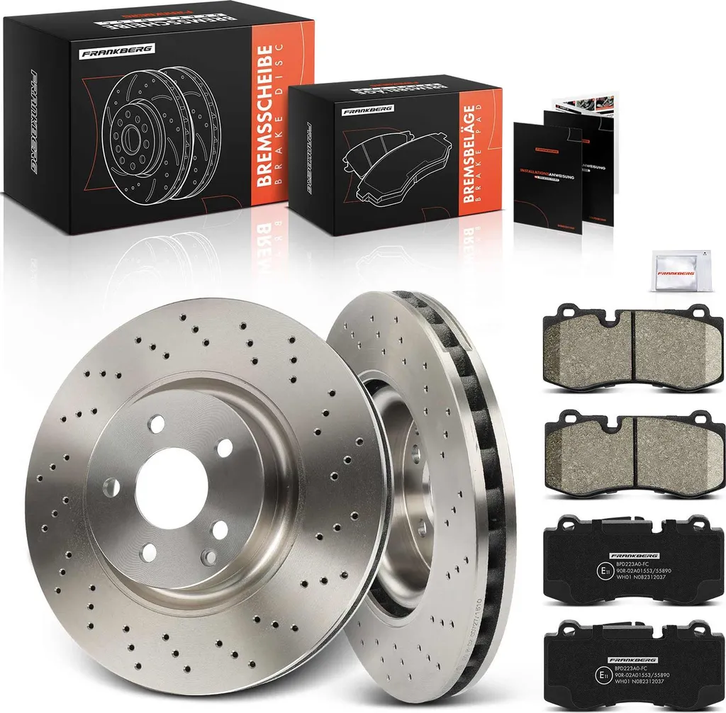 Frankberg 2 disques et 4 plaquettes de frein avant pour Mercedes W221