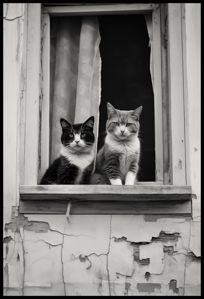 Plakat 61x90,5cm Paar im Fenster