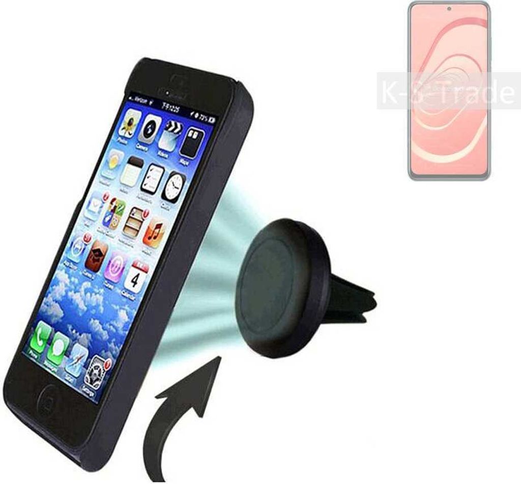 K-S-Trade Kompatibel mit Xiaomi Redmi Note 10 Auto Handy Halterung KFZ Halter Lüftungsgitterhalterung Air Vent mount Smartphone Halter