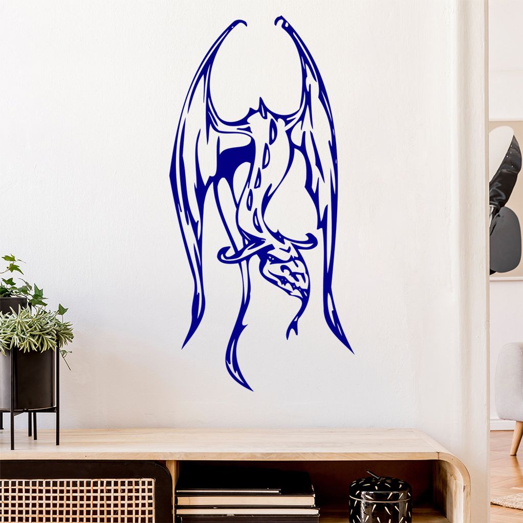 Flugdrache Wandtattoo in 6 Größen - Wandaufkleber Wall Sticker - Dekoration, Küche, Wohnzimmer, Schlafzimmer, Badezimmer