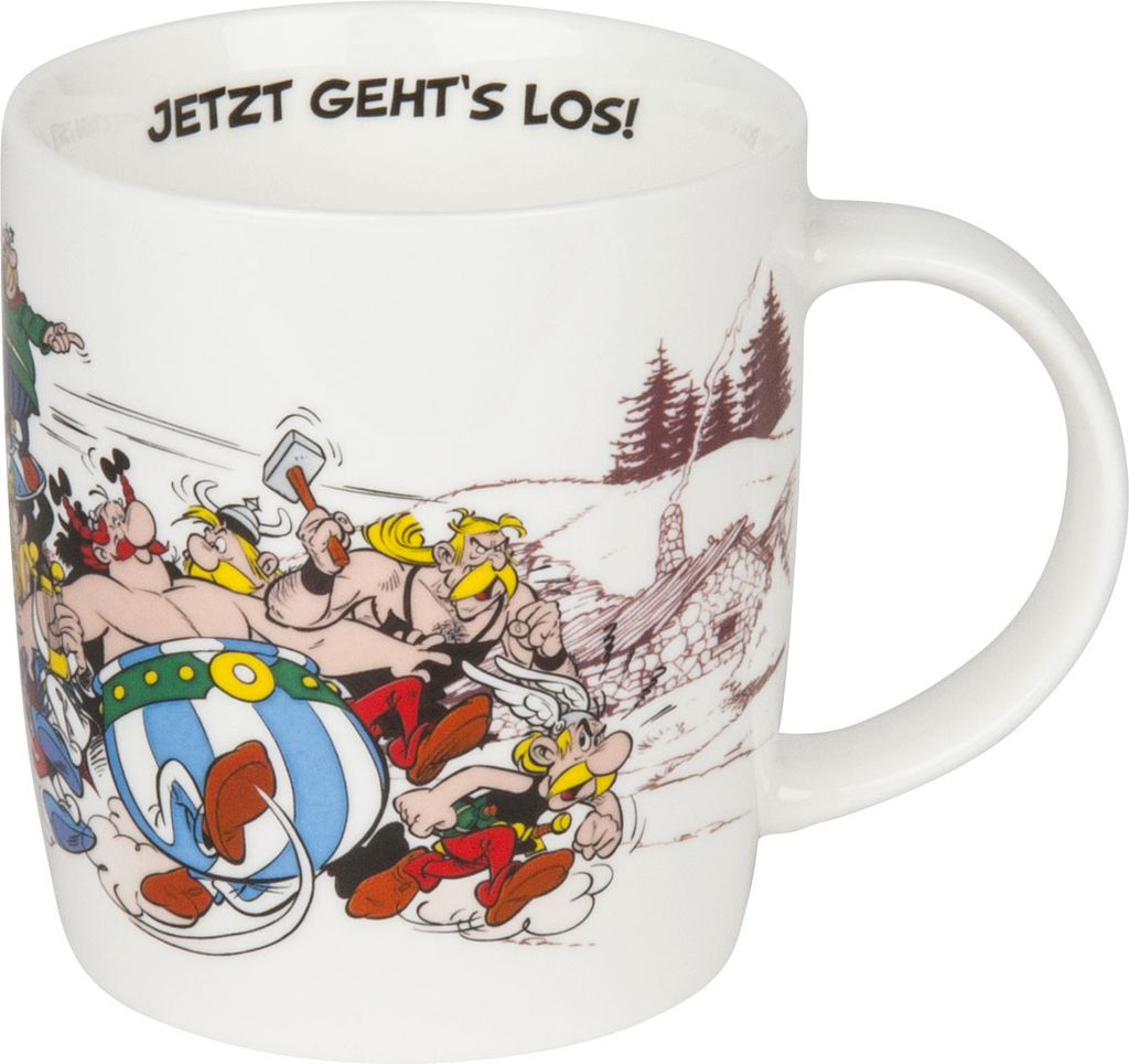 Könitz Porzellan Asterix-Jetzt gehts los Becher