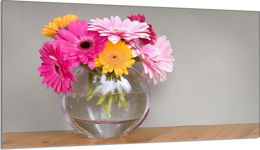 Copri Piano Cottura 90x52 Vetro Temperato Gerbera - Tagliere Design
