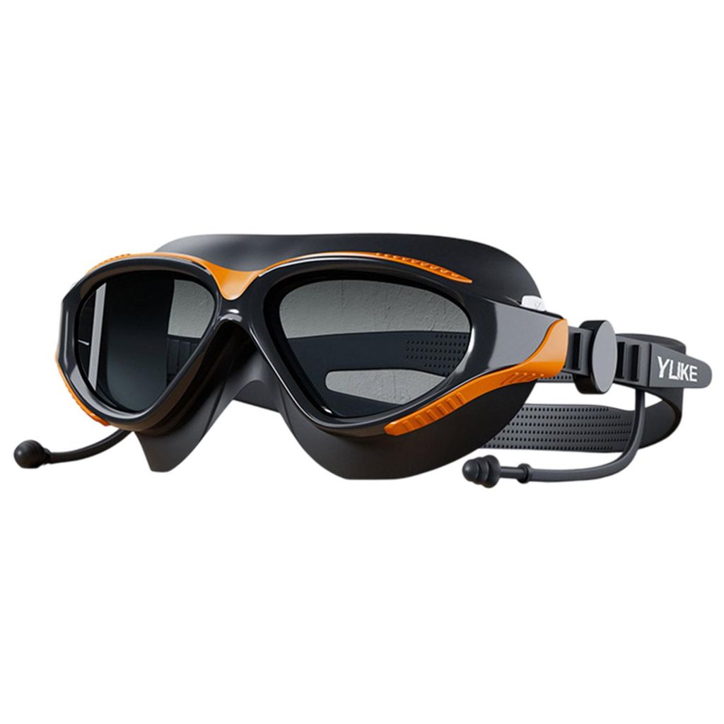 Schwimmbrille für Herren und Damen, UV-Schutz Verstellbar Anti Nebel Profi Schwimmbrille, Schwarz-A