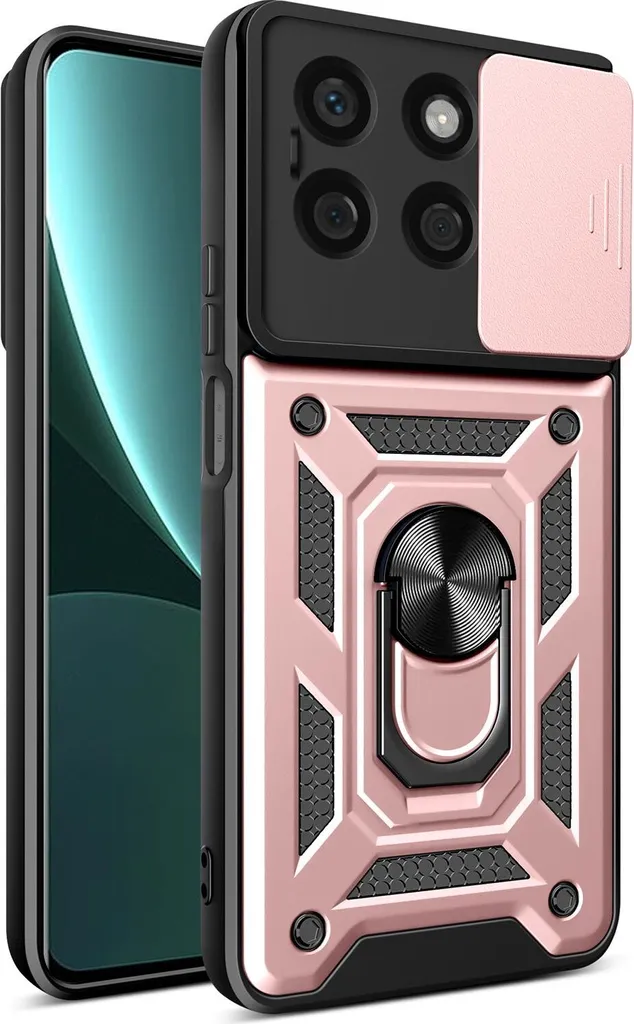 Cover Honor X8b Rosa Chic: Protezione Fotocamera e Supporto Ring
