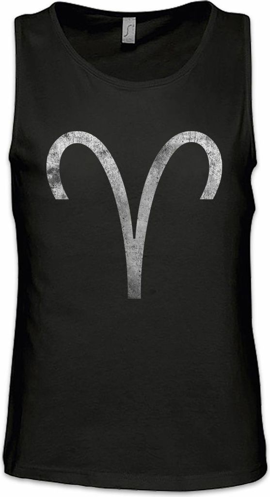 Urban Backwoods Zodiac Sign Aries, Ärmelloses T-Shirt, Farbe: Schwarz, Größe: XL