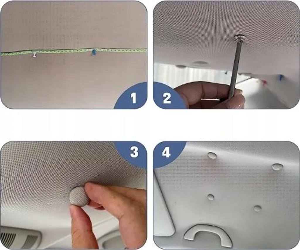 Solution toit voiture décollé - Kit 75 rivets pour ciel de toit gris - 3
