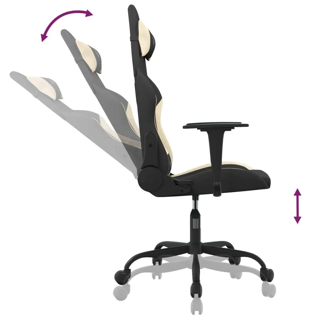 Sedia da gioco in tessuto nero e crema - 6