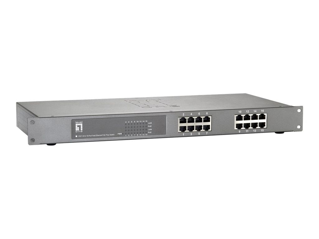 LevelOne FEP-1612W150 - Switch - 16 x 10/100 (PoE+)