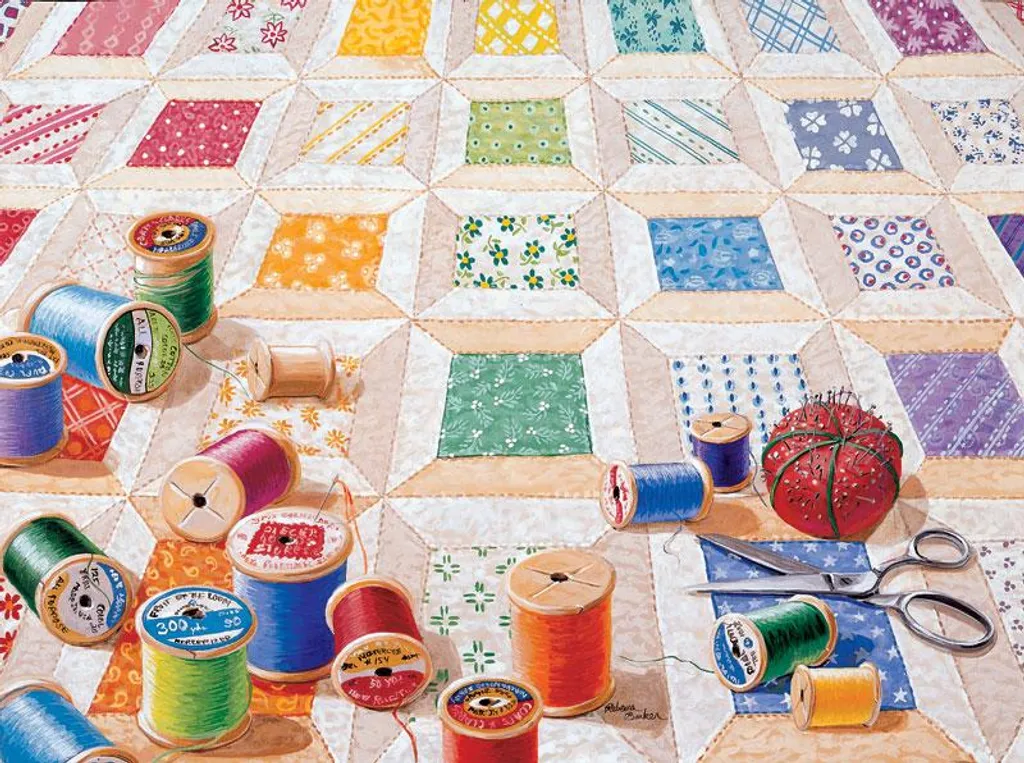 Puzzle de 1000 pièces thématique Couture Spools - Loisir de Qualité