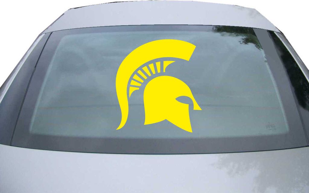 Indigos UG - Aufkleber Heckscheibe & Motorklappe DE2330 - gelb - 600x553 mm - Spartaner Profil - Auto Scheiben Fenster Heckklappe Tuning Racing JDM...