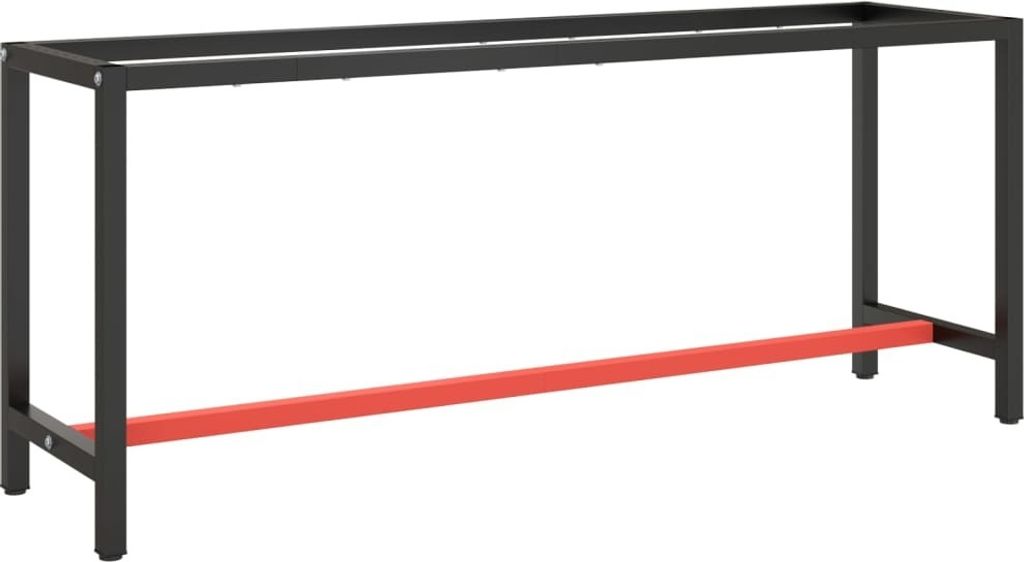 Rám pracovního stolu matně černý a matně červený 190x50x79 Obrázek produktu 