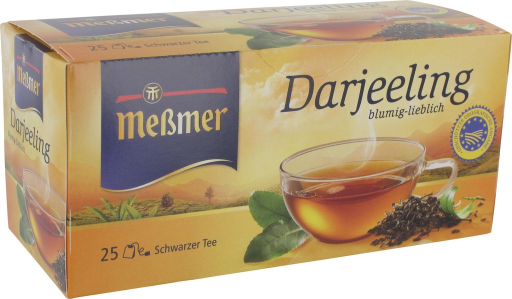 Meßmer Schwarzer Tee Darjeeling im Beutel fein lieblich 43g