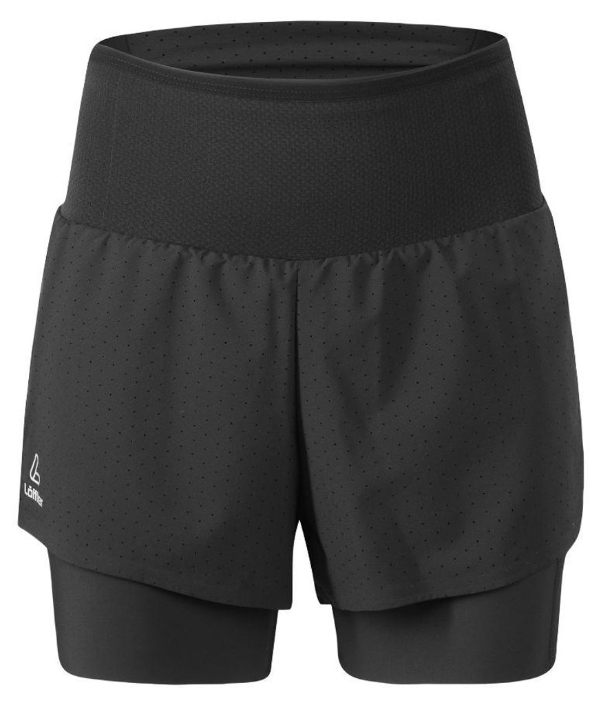 Loeffler Damen Laufshorts W Shorts 2in1 ASSL - Schwarz