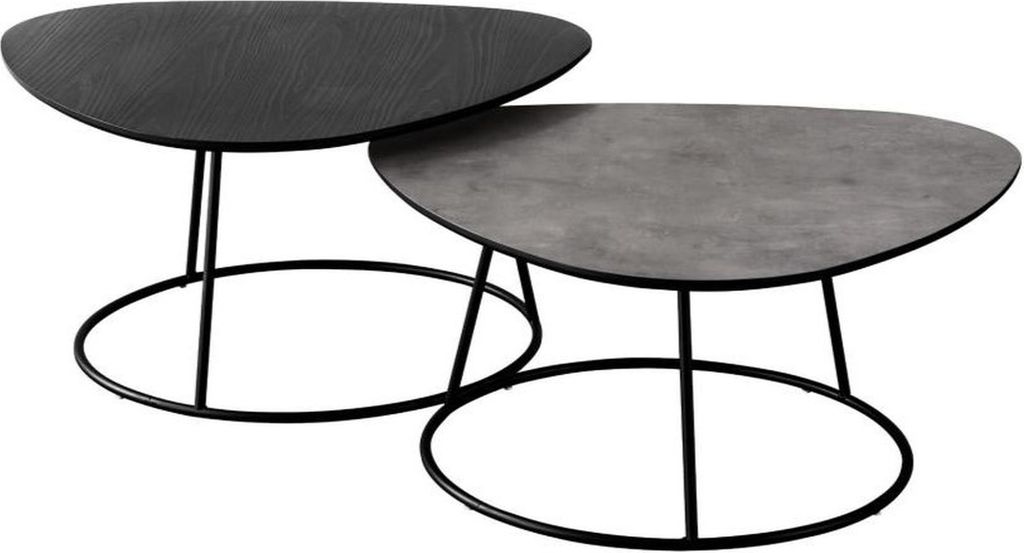 Designer Tisch Couchtisch Luxus  Wohnzimmertisch 2tlg Produktbild 