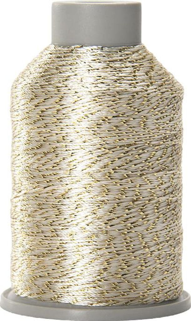 YarnArt Camellia New 430: Polyester Nähgarn, 450m, Glänzend Beige-Gold, 50g, Häkeln/Stricken