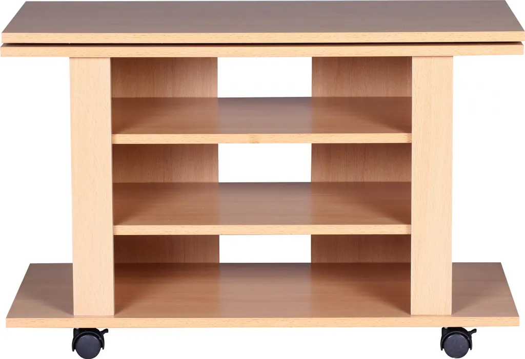 Solution TV Orientable : Meuble Pivotant sur Roulettes pour Angle de Vue - 4