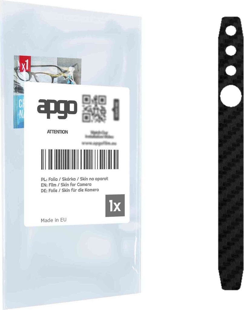 apgo Objektivschutz-Folie, Kameraschutz kompatibel mit Blackview BV6300 Pro, Carbon-Imitation, Rückseite Schutzfolie für Kamera-Insel, Hinten Fol...