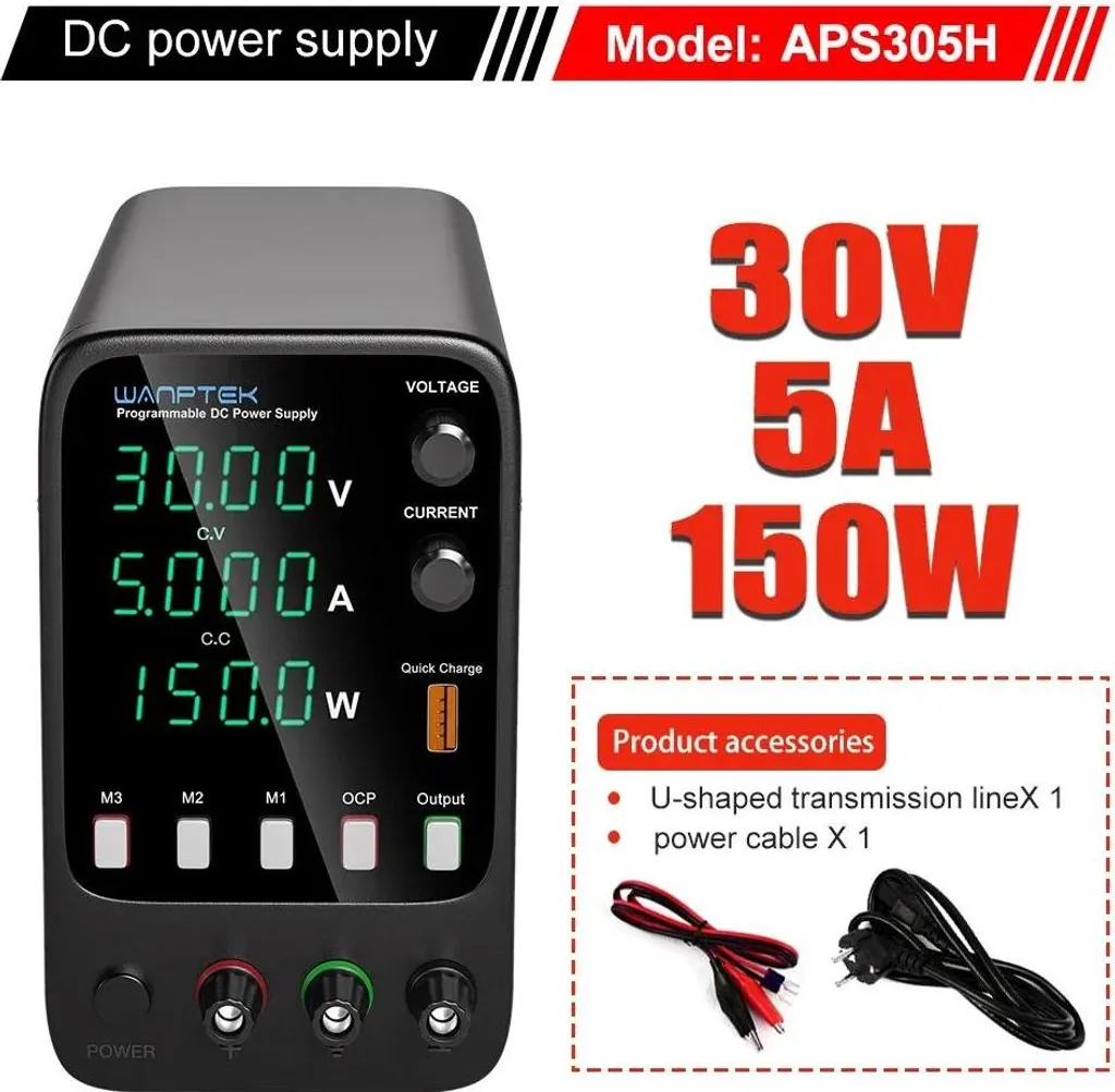 Source d'alimentation stabilisée APS305H avec sécurité renforcée