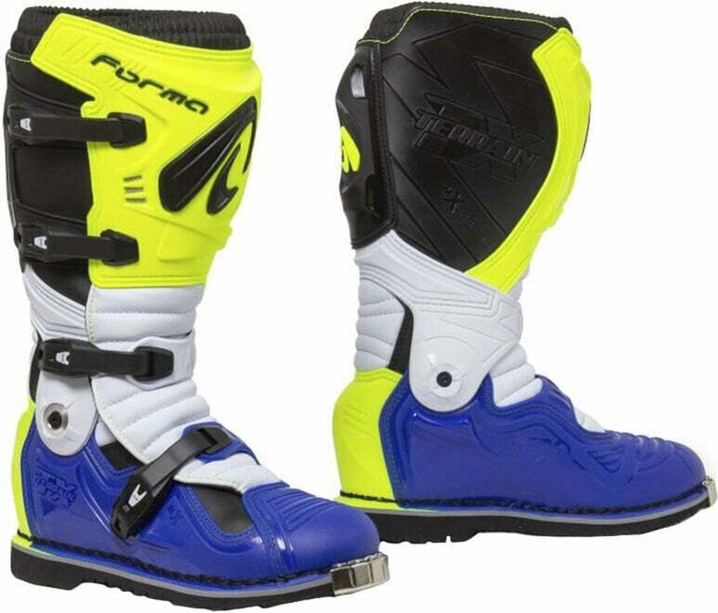 Forma Boots Terrain Evolution TX Yellow Fluo/White/Blue 43 Motorradstiefel