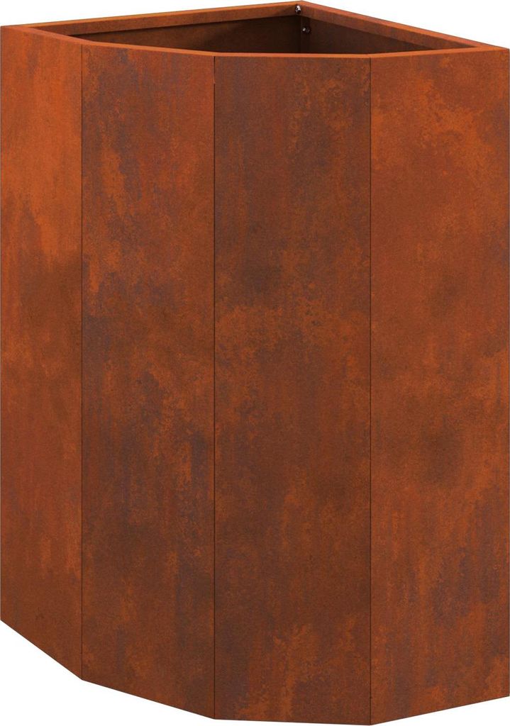 Eckpflanzer Rostig 30 x 30 x 50 cm Wetterfeststahl