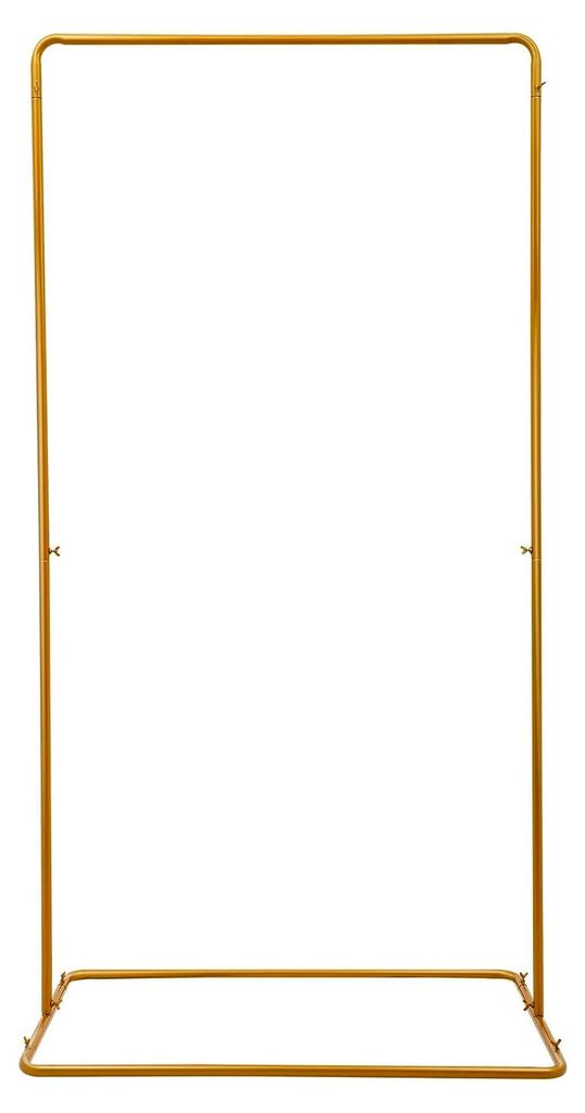 Hochzeitsbogen aus Metall, Ballonbogen Gestell in Gold, Blumenbogen für Garten und Events, 105 x 62 x 200 cm