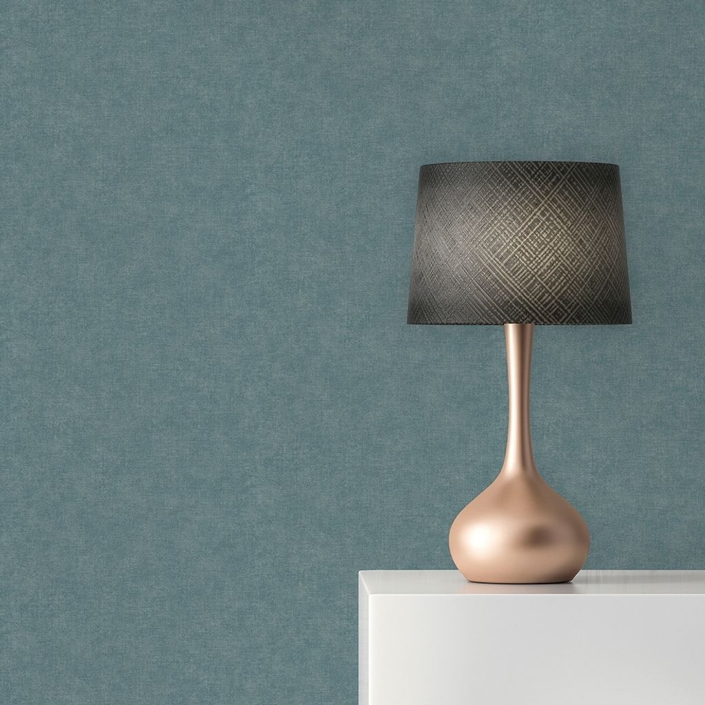 Tapete Uni Einfarbig M1-No.11125 Vlies Blau Petrol Tadessi 10.05 m x 0.53 m