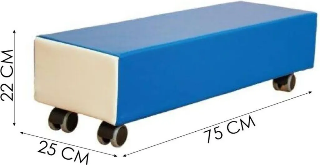 Rouler Soft Play Long Dady : Roues de toboggan Bleu pour module mousse