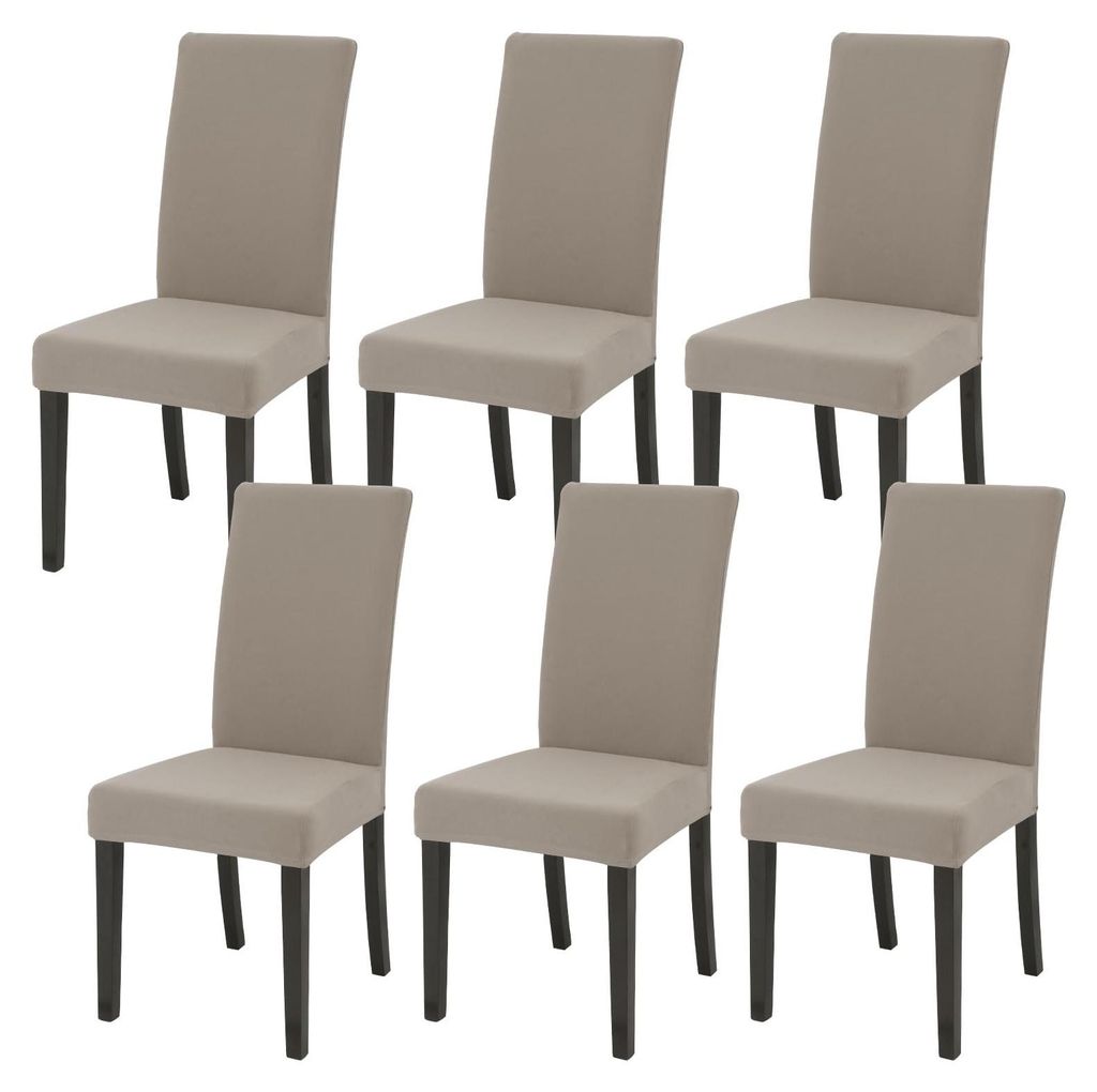 Set mit 6 elastischen Stuhlhussen für das Esszimmer, abnehmbar und waschbar, moderne elastische Hussen für Zuhause, Hotel, Bankette, Partys, Deko...
