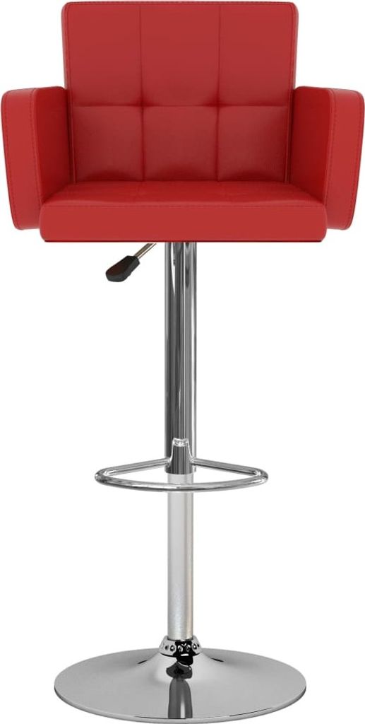 "Winterschlussverkauf "Barhocker 2er Set - CLORIS - Barstuhl - Optimal Komfort, Rot Kunstleder - 57 x 46 x (93 - 115) cm - NeuMöbel6091229