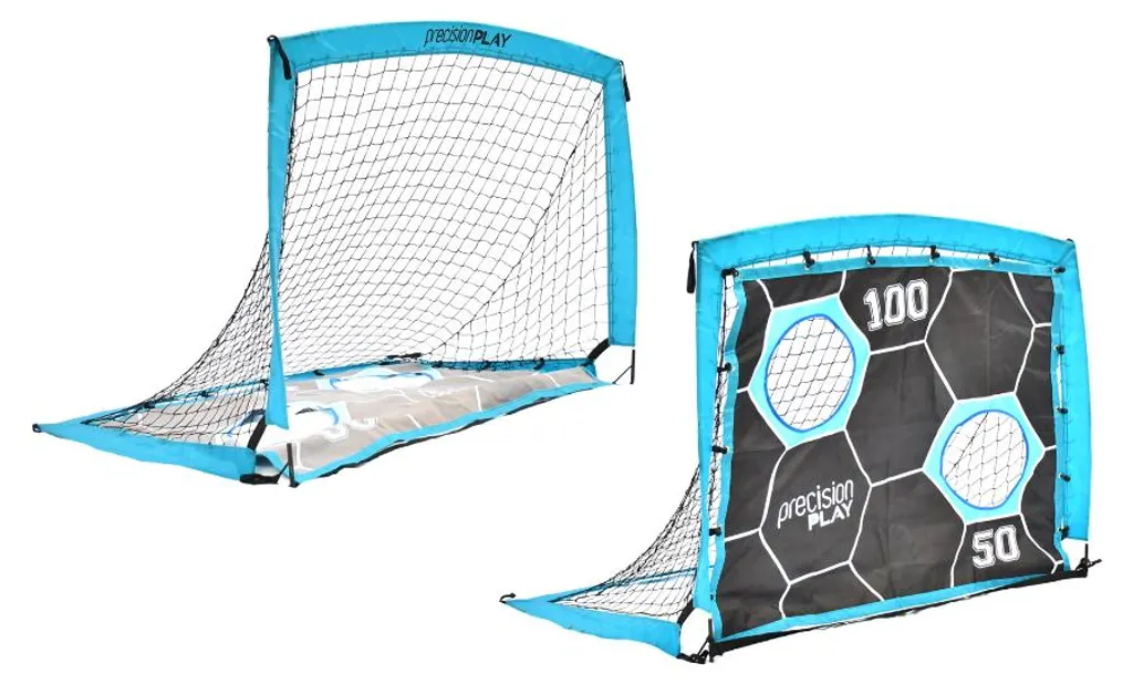 PrecisionPLAY But de football Pop-up 2en1 portable avec filet 120x90 cm
