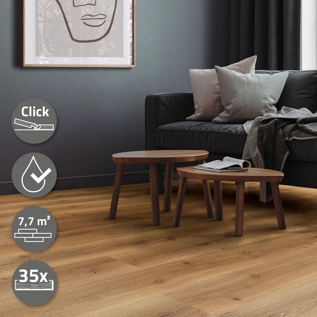 ML-Design Vinylboden Klick, PVC Bodenbelag, Klicksystem mit Produktbild 