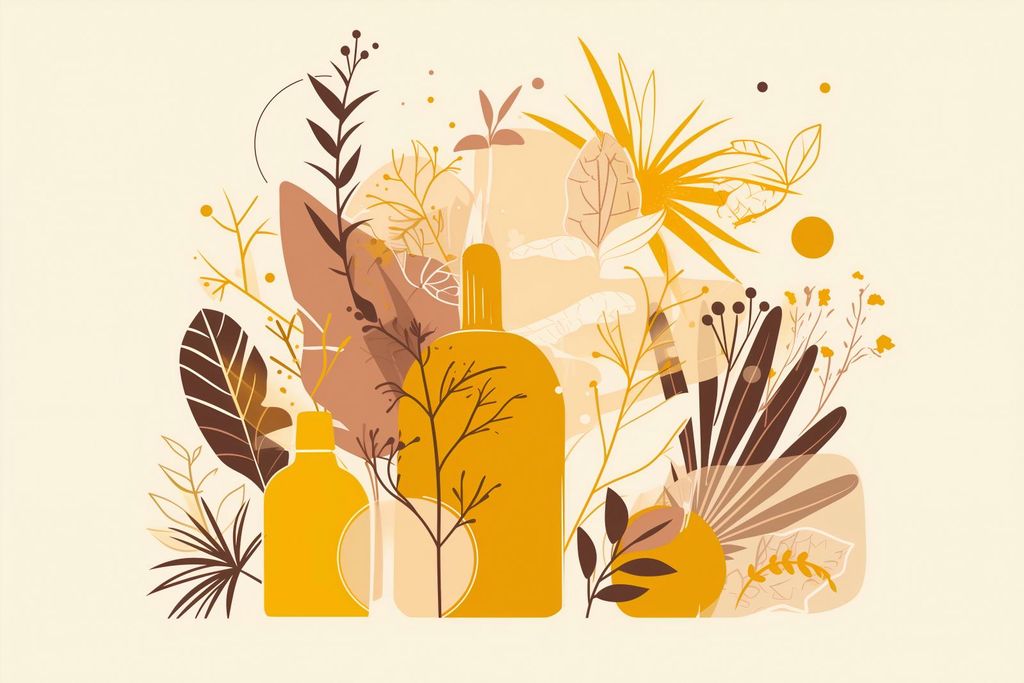 Plakat 45x30cm Goldene Pflanzen