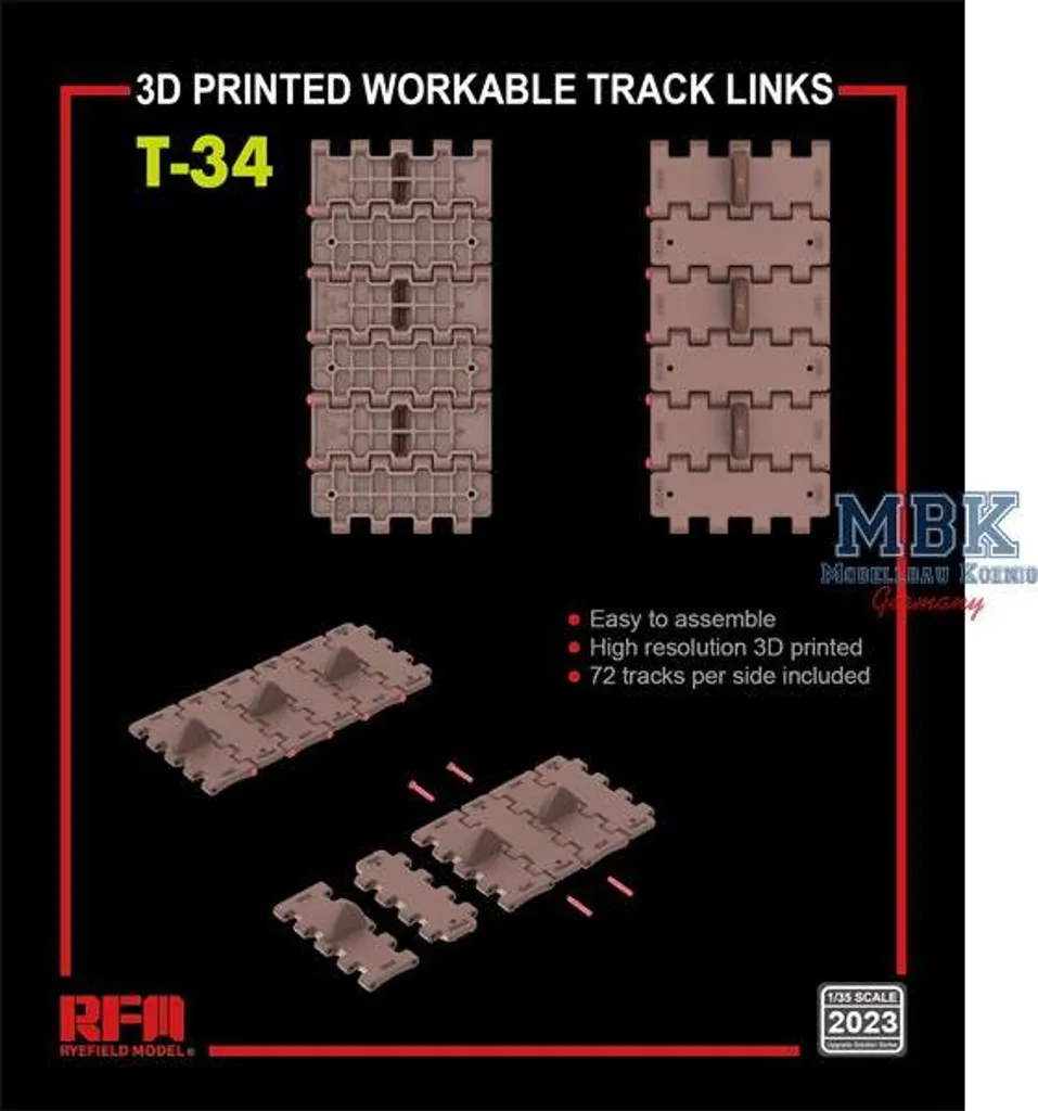 Réussir le drapé des chenilles T-34 avec le kit RFM2023 Impression 3D
