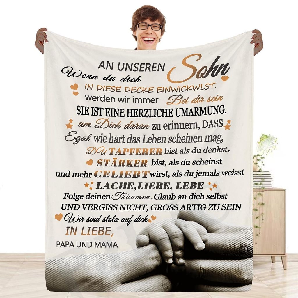 Persönliche Kuscheldecke für Sohn Produktbild 