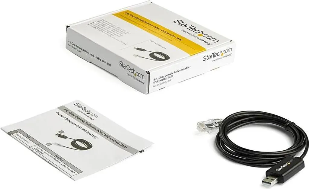 Câble de Configuration Console USB RJ45 pour Maintenance Réseau 1,8m