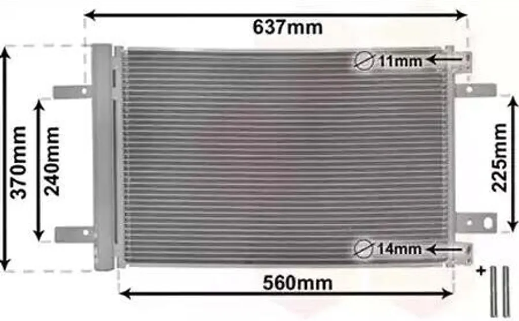 Condenseur de Clim VAN WEZEL avec Filtre Déshydrateur pour Vivaro C