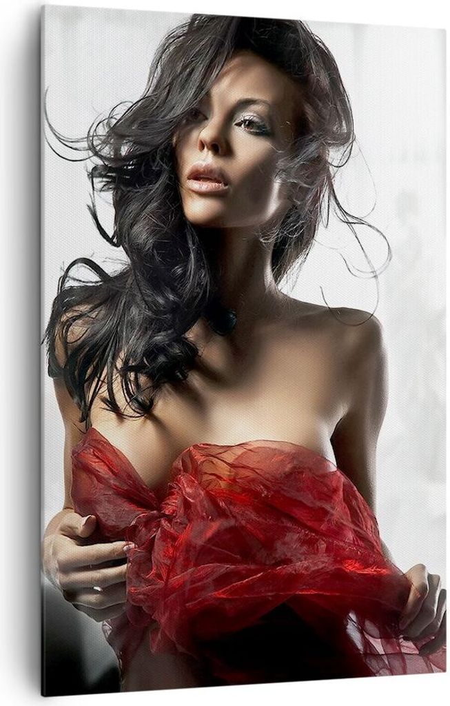 Bild auf Leinwand - Leinwandbild - Einteilig - Schönheit Körper Kleid Eleganz - 80x120cm - Wand Bild - Wandbilder - Leinwanddruck - Wanddekoratio...