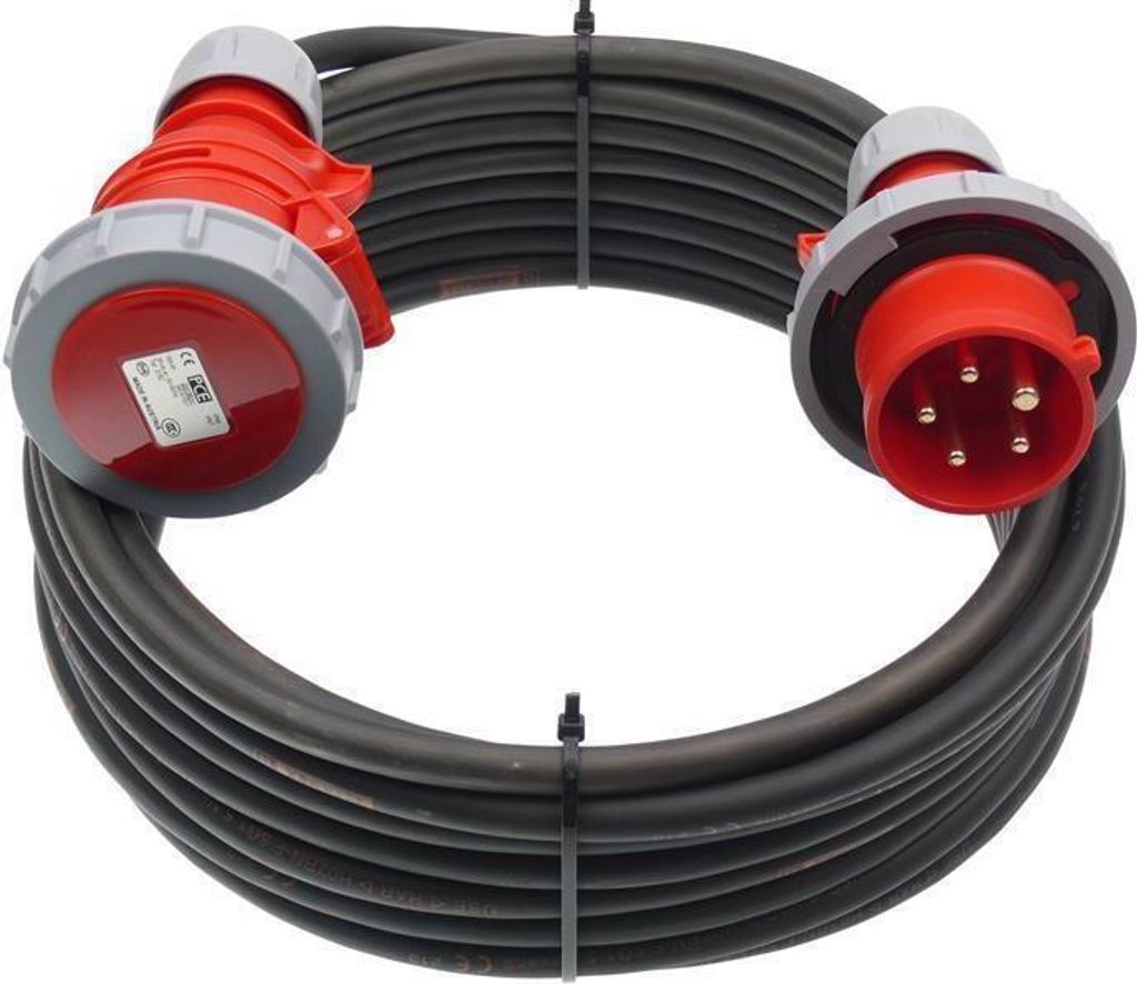 CEE Verlängerungskabel TITANEX 5G1,5 5x1,5 Wasserdicht 16A IP67 5-50m, Größe:5G1.5/ 25m