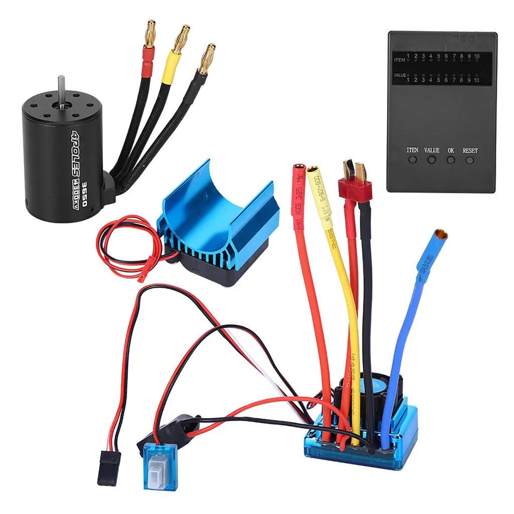 Moteur Brushless 3650 Anti Surchauffe avec ESC et Carte de Réglage