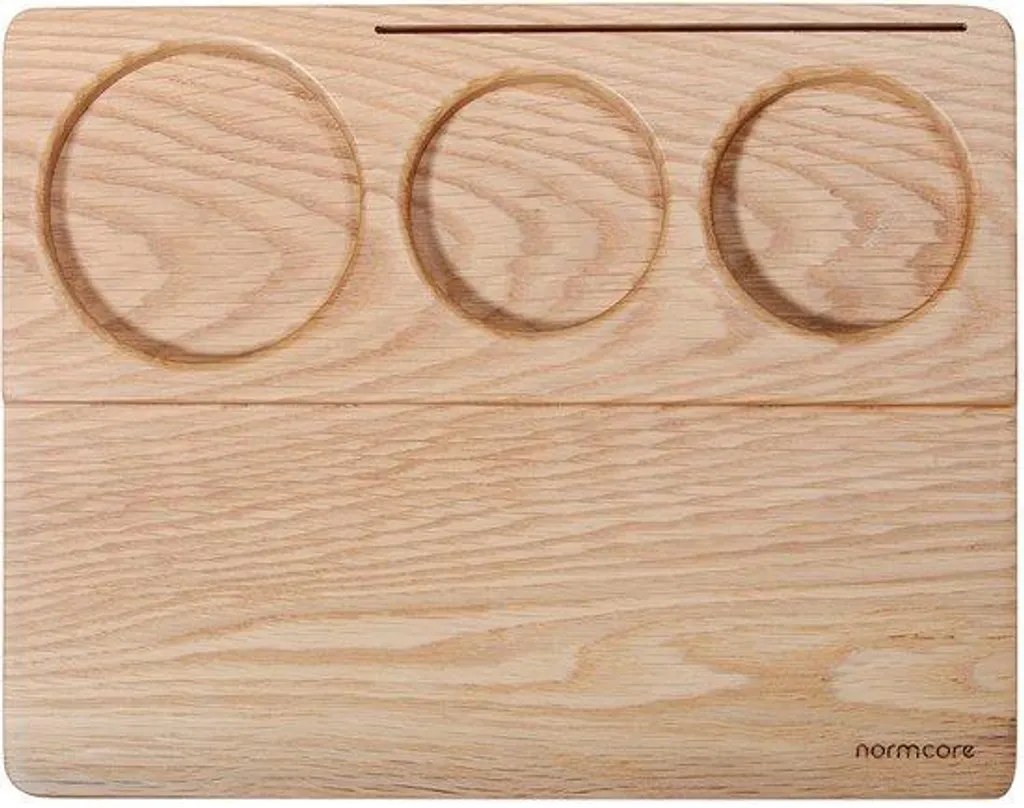 Tapis de tassage en bois de chêne massif pour porte-filtre de cuisine