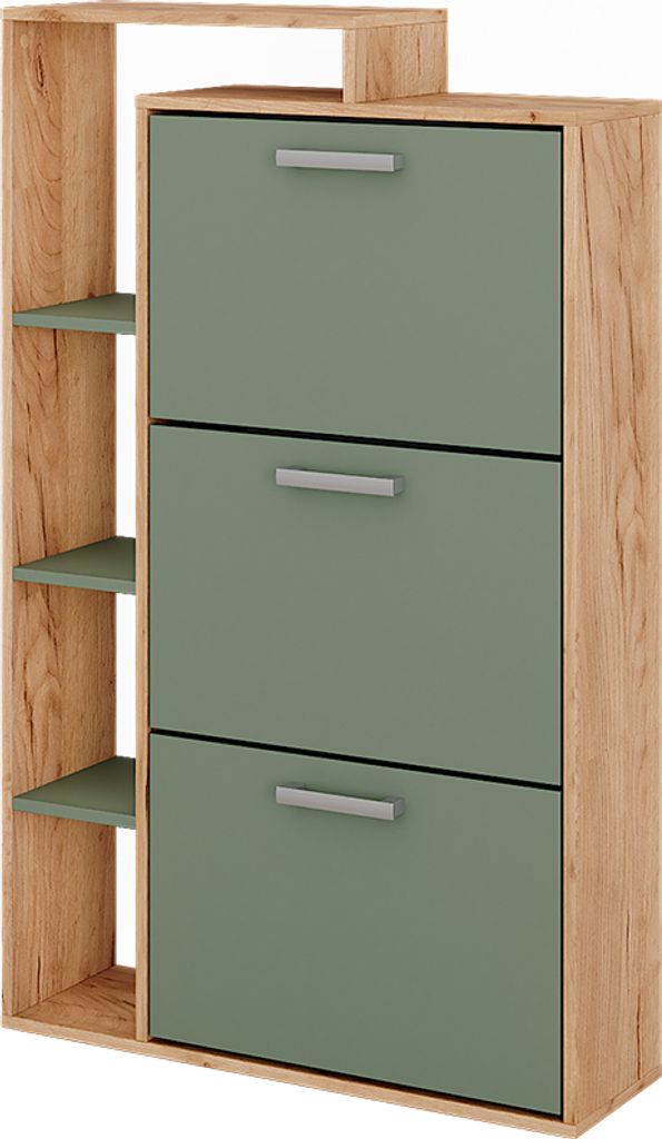 Schuhkipper Vicco Orlando Goldkraft Eiche/Grün 80 x 128.3 Produktbild 